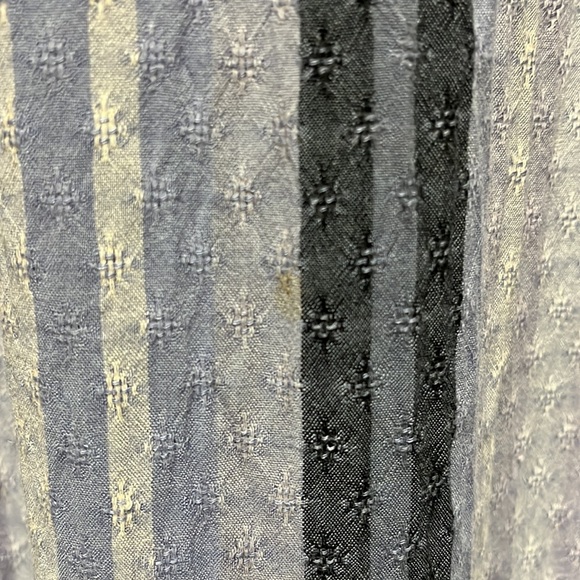 Universal Thread XS S M Blue Lavender Striped button up long sleeve Midi dress - Picture 16 of 16